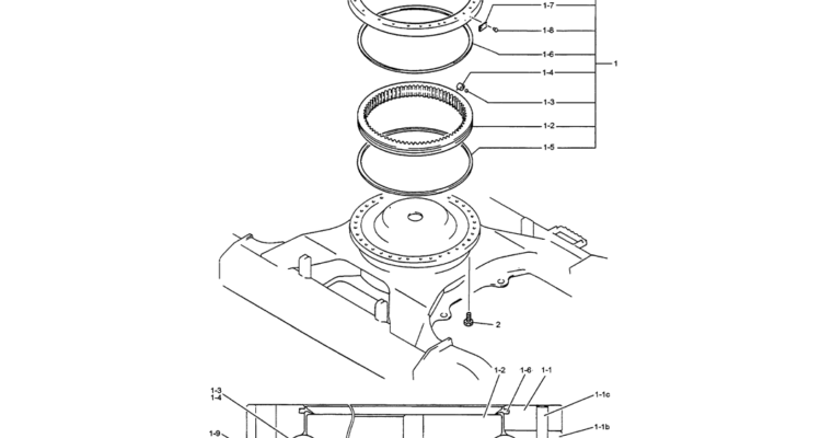 02-004 SLEWING RING-SK200-6E SK210LC-6E SK200-6ES SK200LC-6E Kobelco Excavator Parts Number Electronic Catalog EPC Manuals