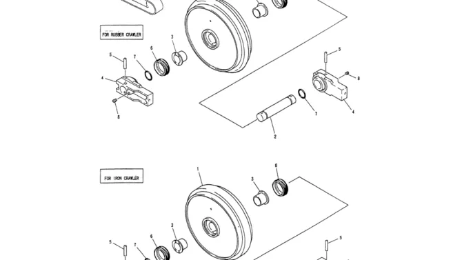 02-005 IDLER ASSY-Kobelco SK120LC-5 SK120-V SK120LC-3 Excavator Parts Number Electronic Catalog EPC Manuals