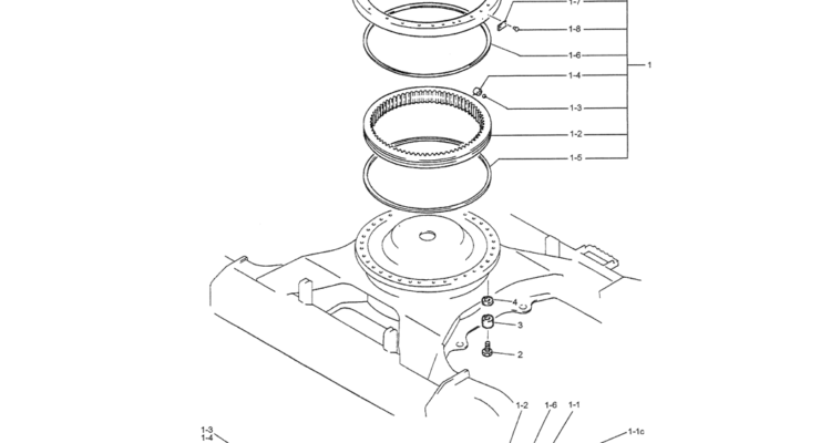 02-005 SLEWING RING(HIGH AND WIDE)-SK200-6E SK210LC-6E SK200-6ES SK200LC-6E Kobelco Excavator Parts Number Electronic Catalog EPC Manuals