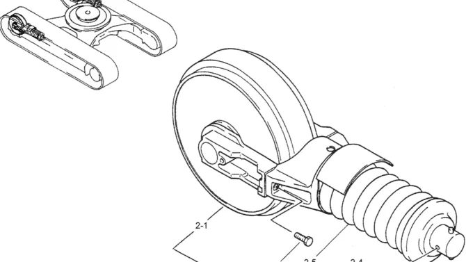 02-007 CRAWLER IDLER ASSEMBLY (HIGH AND WIDE)-SK200-6E SK210LC-6E SK200-6ES SK200LC-6E Kobelco Excavator Parts Number Electronic Catalog EPC Manuals