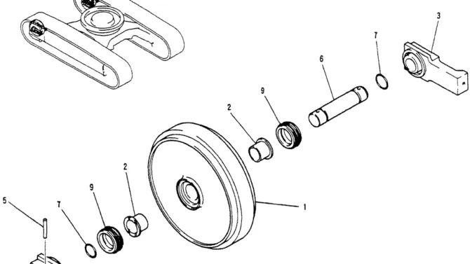 02-007IDLER ASSY, P/N YN52D00002F2-Kobelco SK200-3 SK200LC-5 SK200 Excavator Parts Number Electronic Catalog EPC Manuals