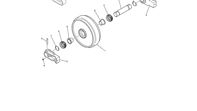 02-008 IDLER ASSEMBLY-SK200-6E SK210LC-6E SK200-6ES SK200LC-6E Kobelco Excavator Parts Number Electronic Catalog EPC Manuals