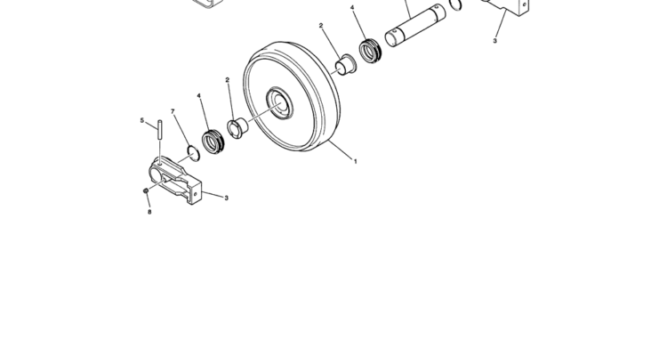 02-008 IDLER ASSEMBLY-SK200-6E SK210LC-6E SK200-6ES SK200LC-6E Kobelco Excavator Parts Number Electronic Catalog EPC Manuals