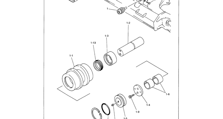 02-008 UPPER ROLLER ASSEMBLY-Kobelco SK480LC-6E SK480-6S SK480LC-6 SK450-6 Excavator Parts Number Electronic Catalog EPC Manuals