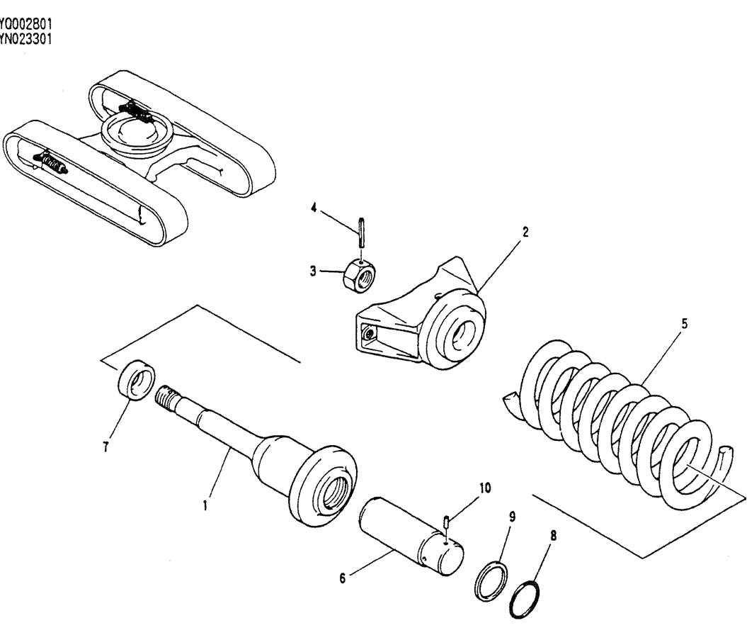 02-009IDLER ADJUST ASSY-Kobelco SK200-3 SK200LC-5 SK200 Excavator Parts Number Electronic Catalog EPC Manuals