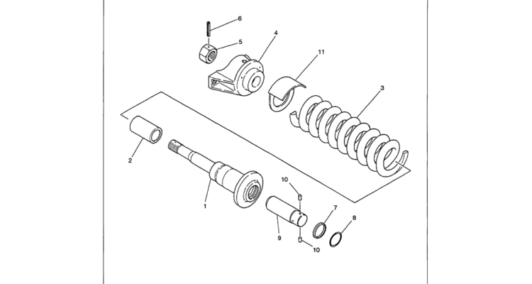 02-010 IDLER ADJUST ASSEMBLY-SK330LC-6E SK330-6E SK350LC-6E Kobelco Excavator Parts Number Electronic Catalog EPC Manuals