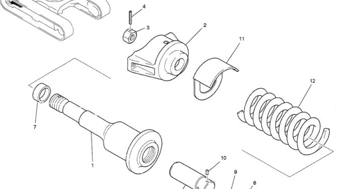 02-010 IDLER ADJUSTMENT ASSEMBLY(HIGH AND WIDE)-SK200-6E SK210LC-6E SK200-6ES SK200LC-6E Kobelco Excavator Parts Number Electronic Catalog EPC Manuals