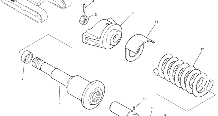 02-010 IDLER ADJUSTMENT ASSEMBLY(HIGH AND WIDE)-SK200-6E SK210LC-6E SK200-6ES SK200LC-6E Kobelco Excavator Parts Number Electronic Catalog EPC Manuals