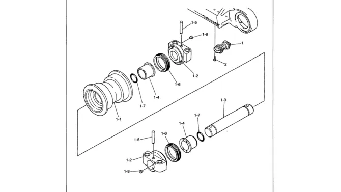 02-011 TRACK ROLLER ASSEMBLY-SK330LC-6E SK330-6E SK350LC-6E Kobelco Excavator Parts Number Electronic Catalog EPC Manuals