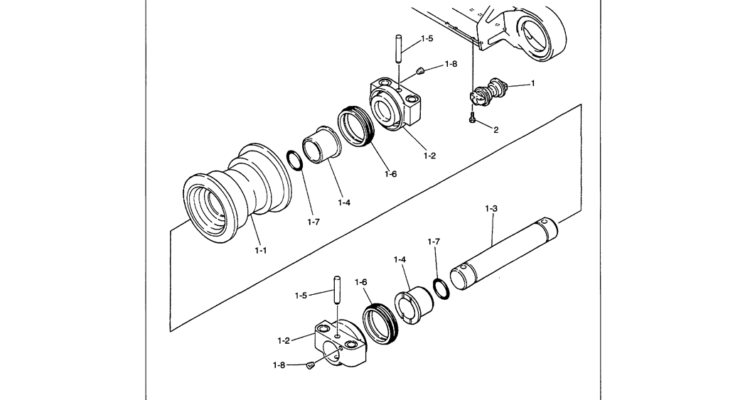 02-011 TRACK ROLLER ASSEMBLY-SK330LC-6E SK330-6E SK350LC-6E Kobelco Excavator Parts Number Electronic Catalog EPC Manuals