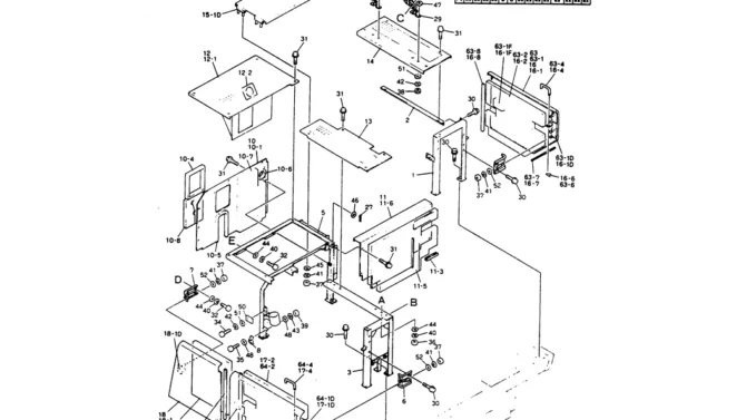02-011(01) GUARD ASSY P/N 24100J15139F1, F4-Kobelco SK220LC-3 SK250LC SK220-3 Excavator Parts Number Electronic Catalog EPC Manuals