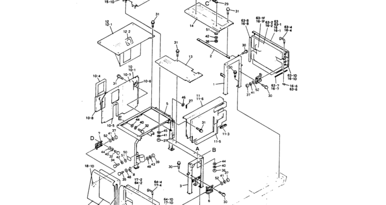 02-011(01) GUARD ASSY P/N 24100J15139F1, F4-Kobelco SK220LC-3 SK250LC SK220-3 Excavator Parts Number Electronic Catalog EPC Manuals