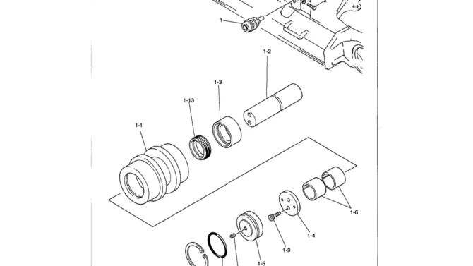 02-012 UPPER ROLLER ASSEMBLY-SK330LC-6E SK330-6E SK350LC-6E Kobelco Excavator Parts Number Electronic Catalog EPC Manuals