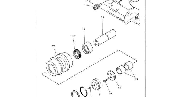 02-012 UPPER ROLLER ASSEMBLY-SK330LC-6E SK330-6E SK350LC-6E Kobelco Excavator Parts Number Electronic Catalog EPC Manuals