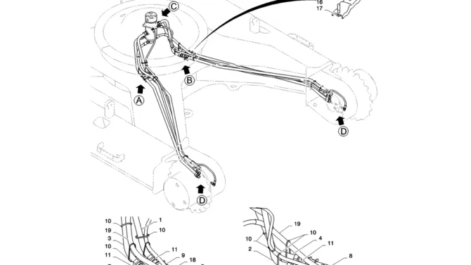 02-012(01)HYD LINES, LOWER (LONG CRAWLER)-SK235SR-2 SK235SRLC-2 SK235SR Kobelco Excavator Parts Number Electronic Catalog EPC Manuals