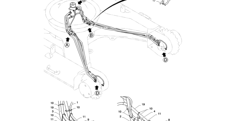 02-012(01)HYD LINES, LOWER (LONG CRAWLER)-SK235SR-2 SK235SRLC-2 SK235SR Kobelco Excavator Parts Number Electronic Catalog EPC Manuals
