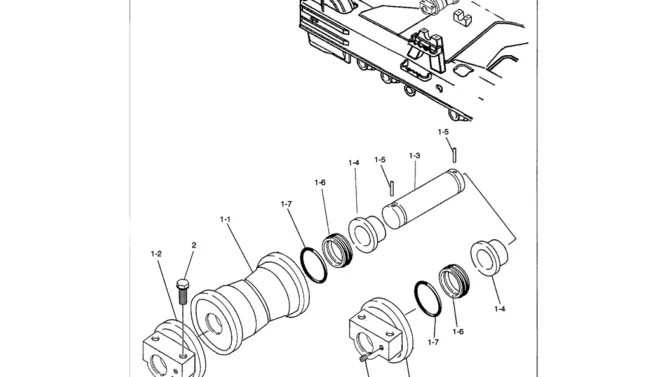 02-013 UPPER ROLLER ASSEMBLY (HIGH AND WIDE)-SK330LC-6E SK330-6E SK350LC-6E Kobelco Excavator Parts Number Electronic Catalog EPC Manuals