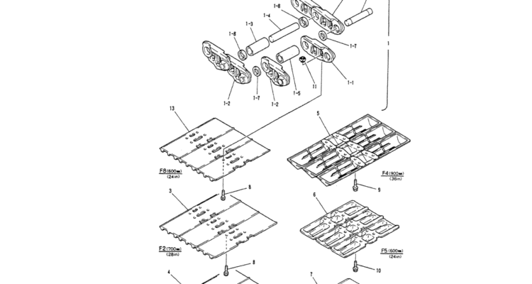 02-013SHOE ASSY (LONG CRAWLER)-Kobelco SK200-3 SK200LC-5 SK200 Excavator Parts Number Electronic Catalog EPC Manuals