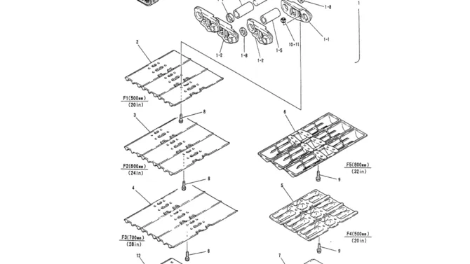 02-014 SHOE ASSY (FOR LONG CRAWLER)-Kobelco SK120LC-5 SK120-V SK120LC-3 Excavator Parts Number Electronic Catalog EPC Manuals