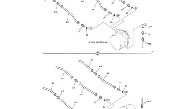 02-017(02) LOWER HYDRAULIC LINES-SK200-6E SK210LC-6E SK200-6ES SK200LC-6E Kobelco Excavator Parts Number Electronic Catalog EPC Manuals