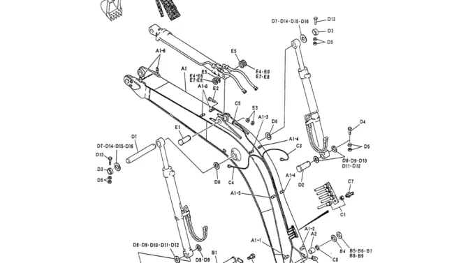 03-001 STD, BOOM ASSY, 4.6M-Kobelco SK120LC-5 SK120-V SK120LC-3 Excavator Parts Number Electronic Catalog EPC Manuals