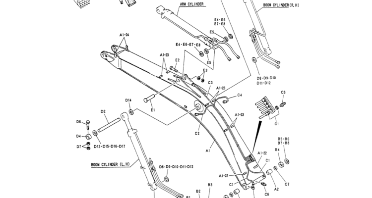 03-001STD. BOOM ASSY, 5.65M-Kobelco SK200-3 SK200LC-5 SK200 Excavator Parts Number Electronic Catalog EPC Manuals