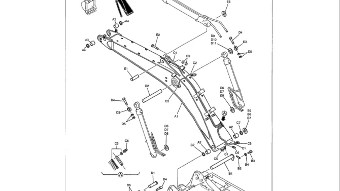 03-002 BOOM ASSEMBLY - 7.0 M (23 FT) HEAVY DUTY-Kobelco SK480LC-6E SK480-6S SK480LC-6 SK450-6 Excavator Parts Number Electronic Catalog EPC Manuals