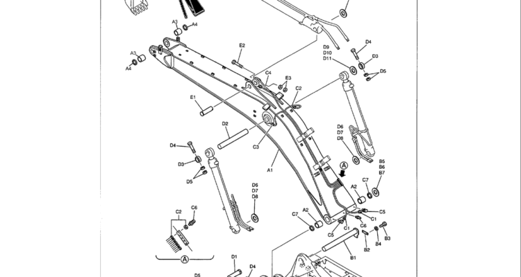 03-002 BOOM ASSEMBLY - 7.0 M (23 FT) HEAVY DUTY-Kobelco SK480LC-6E SK480-6S SK480LC-6 SK450-6 Excavator Parts Number Electronic Catalog EPC Manuals