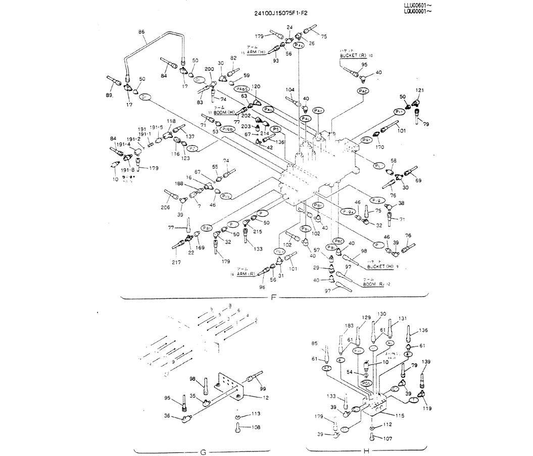 03-002(02) REMOTE-CONTROL ASSY (WRIST) P/N 24100J15075F1, F2-Kobelco SK220LC-3 SK250LC SK220-3 Excavator Parts Number Electronic Catalog EPC Manuals