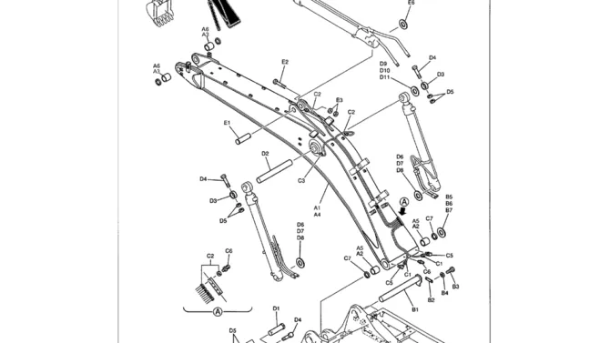03-003 BOOM ASSEMBLY - 7.0 M (23 FT) MASS EXCAVATION-Kobelco SK480LC-6E SK480-6S SK480LC-6 SK450-6 Excavator Parts Number Electronic Catalog EPC Manuals