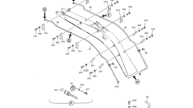 03-004(02) BOOM HYDRAULIC LINES 5.65M (18FT 6IN) (NIBBLER & BREAKER)-SK200-6E SK210LC-6E SK200-6ES SK200LC-6E Kobelco Excavator Parts Number Electronic Catalog EPC Manuals