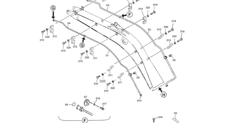 03-004(02) BOOM HYDRAULIC LINES 5.65M (18FT 6IN) (NIBBLER & BREAKER)-SK200-6E SK210LC-6E SK200-6ES SK200LC-6E Kobelco Excavator Parts Number Electronic Catalog EPC Manuals