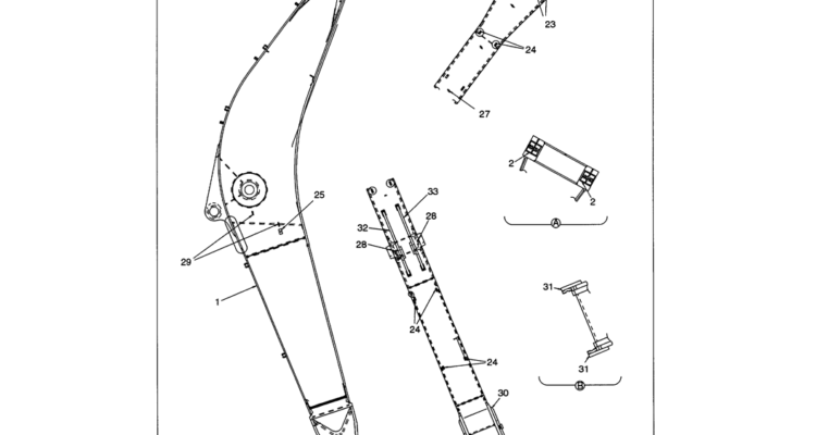 03 005 BOOM ASSEMBLY MASS EXCAVATOR