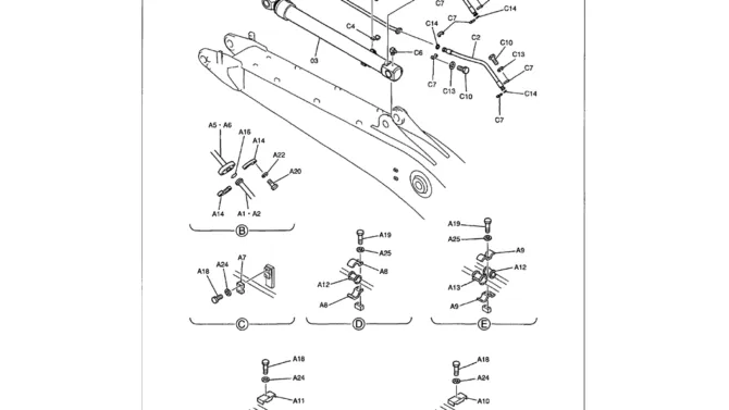 03-005 BOOM HYDRAULIC LINES - 7.0 M (23 FT)-Kobelco SK480LC-6E SK480-6S SK480LC-6 SK450-6 Excavator Parts Number Electronic Catalog EPC Manuals
