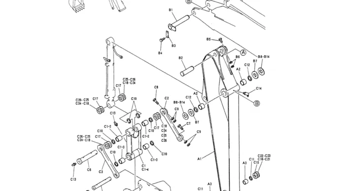 03-005HYD LINES, ARM 2.94M-Kobelco SK200-3 SK200LC-5 SK200 Excavator Parts Number Electronic Catalog EPC Manuals