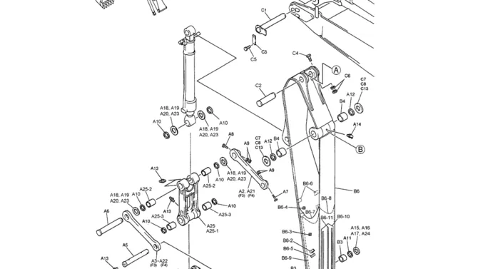 03-007 ARM ASSEMBLY 2.94M (9FT 8IN)-SK200-6E SK210LC-6E SK200-6ES SK200LC-6E Kobelco Excavator Parts Number Electronic Catalog EPC Manuals
