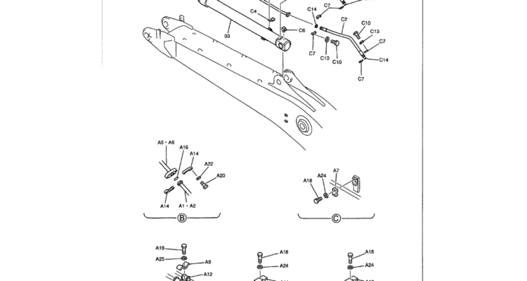 03-007(01) BOOM HYDRAULIC LINES - 7.0 M (23 FT) NIBBLER AND BREAKER-Kobelco SK480LC-6E SK480-6S SK480LC-6 SK450-6 Excavator Parts Number Electronic Catalog EPC Manuals
