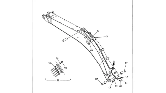 03-008 BOOM GROUP 6.5M (21 FT - 4 IN)-SK330LC-6E SK330-6E SK350LC-6E Kobelco Excavator Parts Number Electronic Catalog EPC Manuals