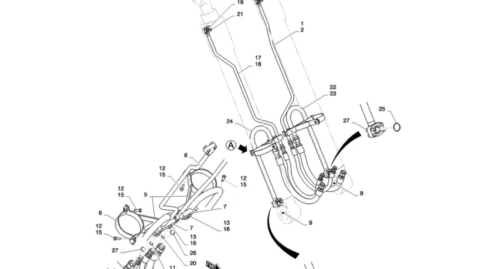 03-008(00)HYD LINES, CYLINDER (BOOM)-SK235SR-2 SK235SRLC-2 SK235SR Kobelco Excavator Parts Number Electronic Catalog EPC Manuals