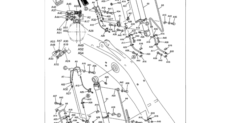 03-008(01) BOOM HYDRAULIC LINES - 7.0 M (23 FT) BOOM SAFETY/BOOM AND ARM SAFETY-Kobelco SK480LC-6E SK480-6S SK480LC-6 SK450-6 Excavator Parts Number Electronic Catalog EPC Manuals