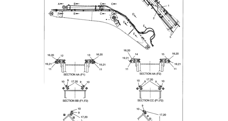03-009 BOOM HYDRAULIC LINES ROTARY CIRCUIT-Kobelco SK480LC-6E SK480-6S SK480LC-6 SK450-6 Excavator Parts Number Electronic Catalog EPC Manuals