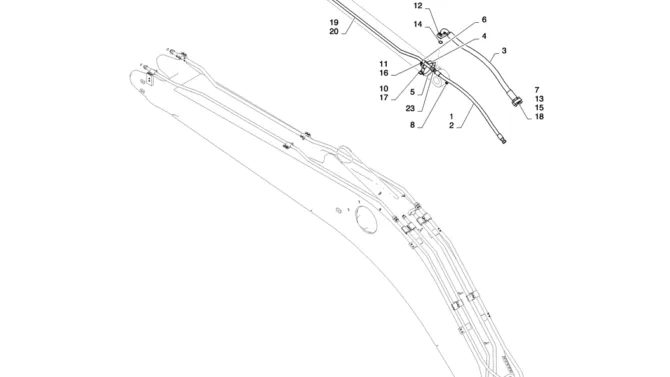 03-009(00)HYD LINES, CYLINDER (ARM)-SK235SR-2 SK235SRLC-2 SK235SR Kobelco Excavator Parts Number Electronic Catalog EPC Manuals