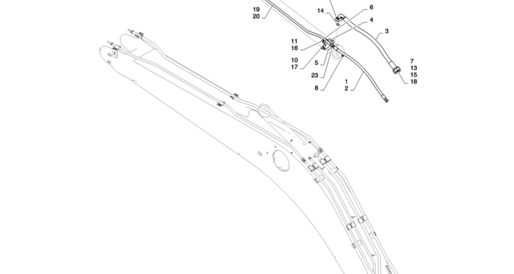 03-009(00)HYD LINES, CYLINDER (ARM)-SK235SR-2 SK235SRLC-2 SK235SR Kobelco Excavator Parts Number Electronic Catalog EPC Manuals