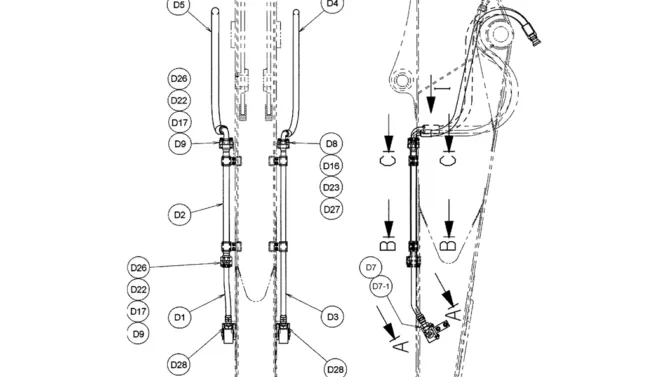 03-009(01) ARM HYDRAULIC LINES 2.94M (9FT 8IN) (N AND B REWORK)-SK200-6E SK210LC-6E SK200-6ES SK200LC-6E Kobelco Excavator Parts Number Electronic Catalog EPC Manuals