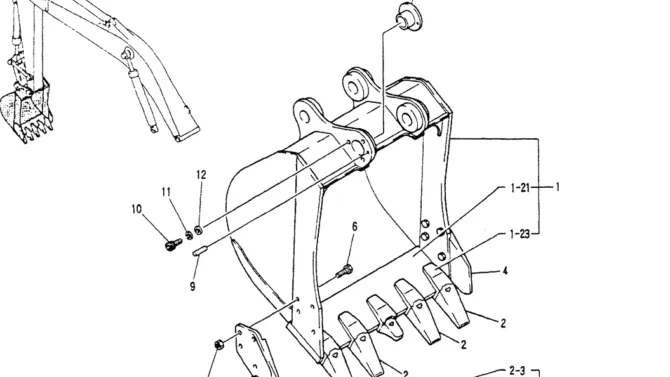 03-009STD. BUCKET ASSY, 0.8 M³ (0.7 M²)-Kobelco SK200-3 SK200LC-5 SK200 Excavator Parts Number Electronic Catalog EPC Manuals
