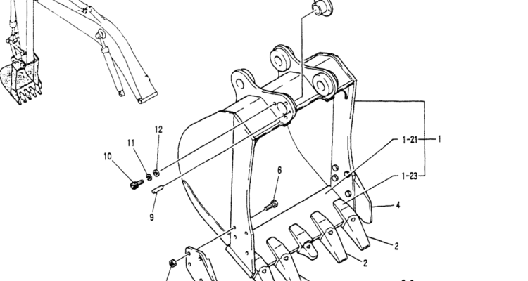 03-009STD. BUCKET ASSY, 0.8 M³ (0.7 M²)-Kobelco SK200-3 SK200LC-5 SK200 Excavator Parts Number Electronic Catalog EPC Manuals