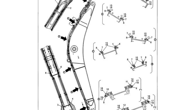 03-012 BOOM HYDRAULIC LINES (ROTATION OPTION)-SK330LC-6E SK330-6E SK350LC-6E Kobelco Excavator Parts Number Electronic Catalog EPC Manuals