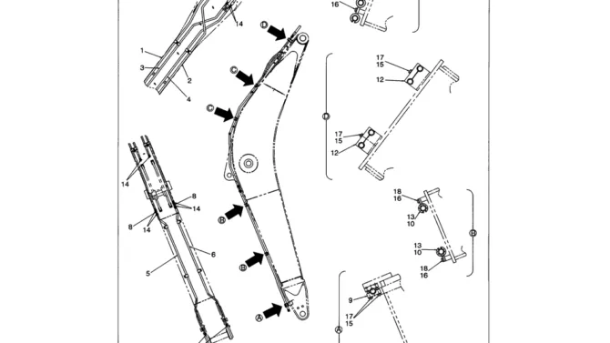 03-013 BOOM HYDRAULIC LINES MASS EXCAVATOR-SK330LC-6E SK330-6E SK350LC-6E Kobelco Excavator Parts Number Electronic Catalog EPC Manuals