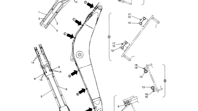 03-014 BOOM HYDRAULIC LINES, MASS EXCAVATOR (NIBBLER AND BREAKER)-SK330LC-6E SK330-6E SK350LC-6E Kobelco Excavator Parts Number Electronic Catalog EPC Manuals