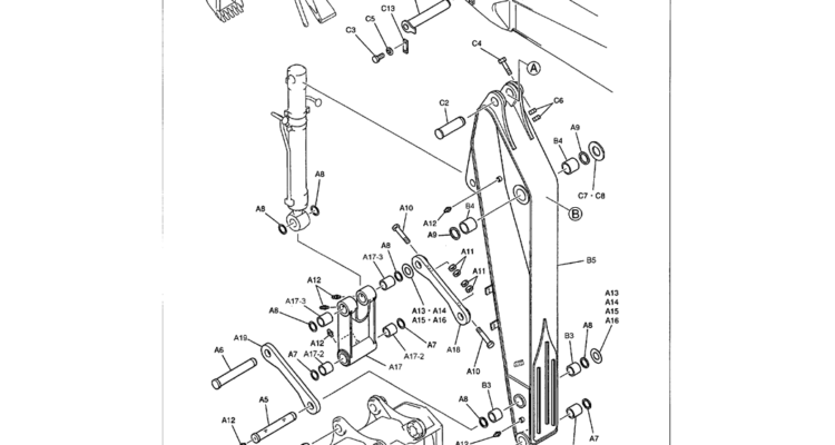03-015 ARM ASSEMBLY 3.45M (11FT 4IN) HEAVY DUTY-Kobelco SK480LC-6E SK480-6S SK480LC-6 SK450-6 Excavator Parts Number Electronic Catalog EPC Manuals